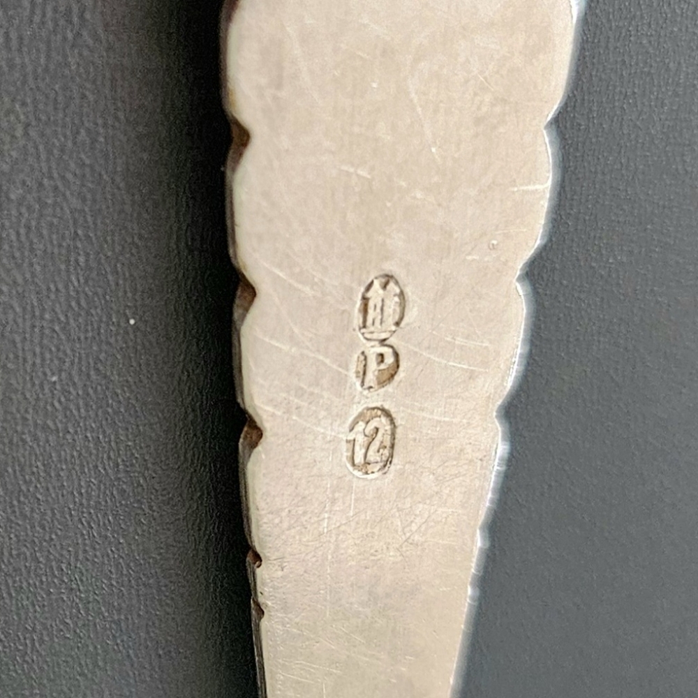 SALE! 16 Danish Hammered Silver Plated Spoons Circa 1930 - Picture 5 of 6